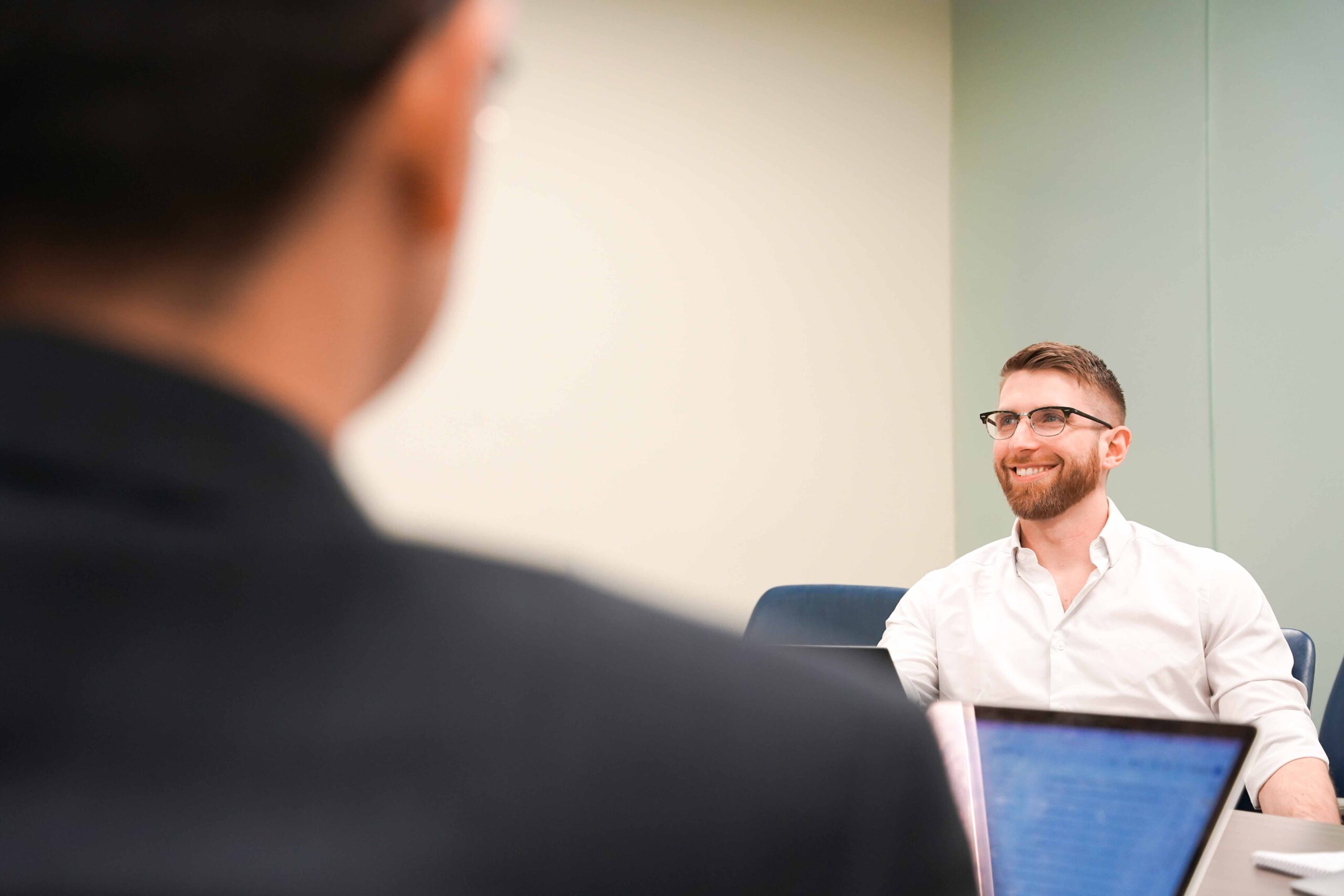 A staff member nuturing a relationship with one of our Healthcare Real Estate Investors